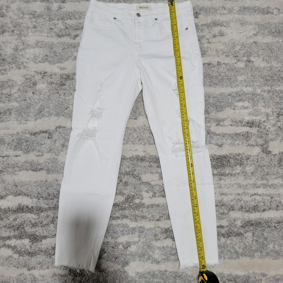 Madewell High Rice Skinny CropThread White Skinny Distressed Jeans - Picture 13 of 13